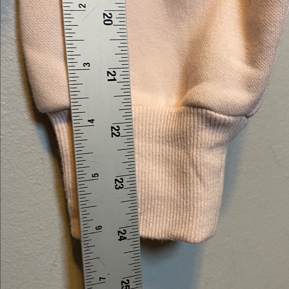 Skims Shrunken Hoodie NWT Small Barely Pink Cropped Cotton Fleece Pullover - Picture 13 of 13